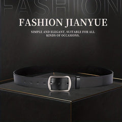 Men's PU Leather Belt Unisex Plain Decorative Accessories for Pants Jeans