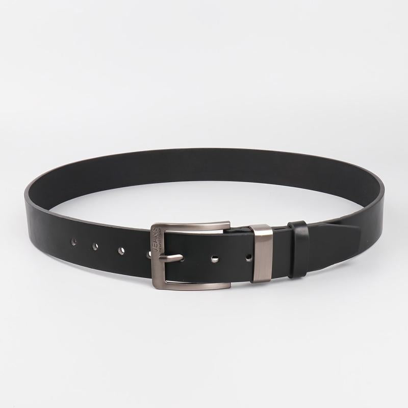 Men's Square Alloy Needle Buckle PU Belt
