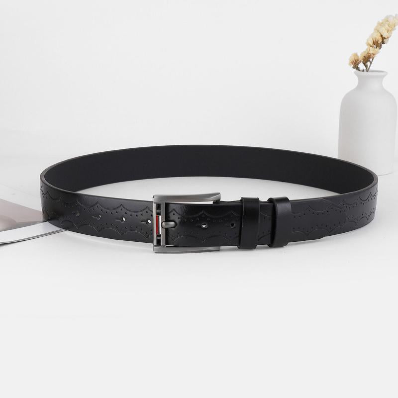 Stylish Embossed Leather Belt
