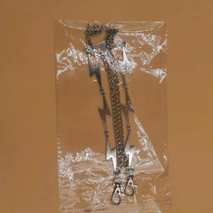 Fashionable Double Layer Pants Chain High-end Alloy Lightning Chain