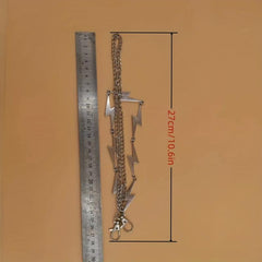 Fashionable Double Layer Pants Chain High-end Alloy Lightning Chain