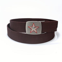 Men's Auto Buckle Tape Belt Release Canvas Casual Belt