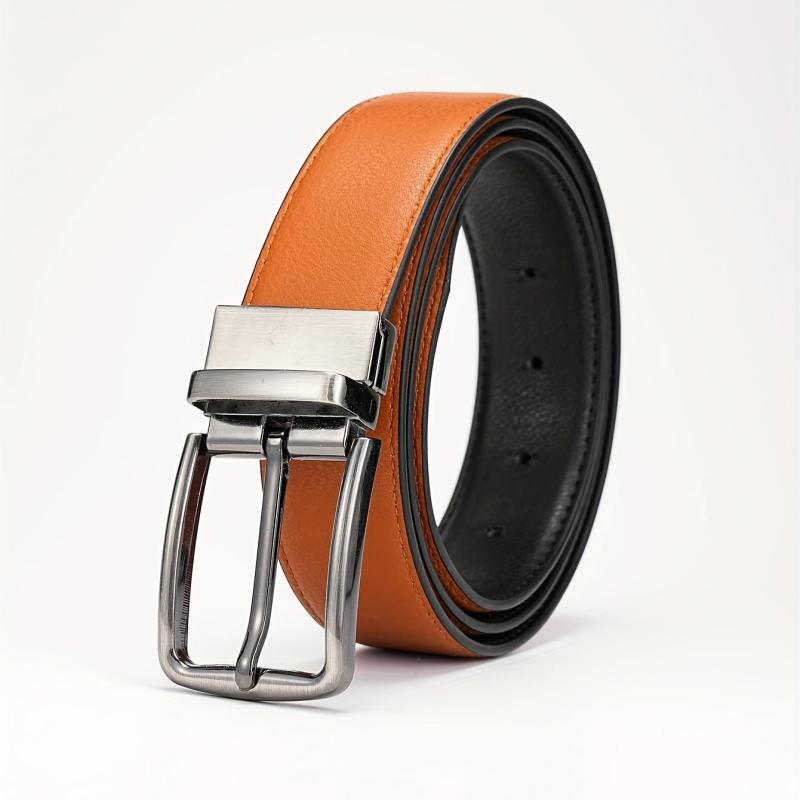 Alloy Buckle PU Leather Belt Accessory for Men