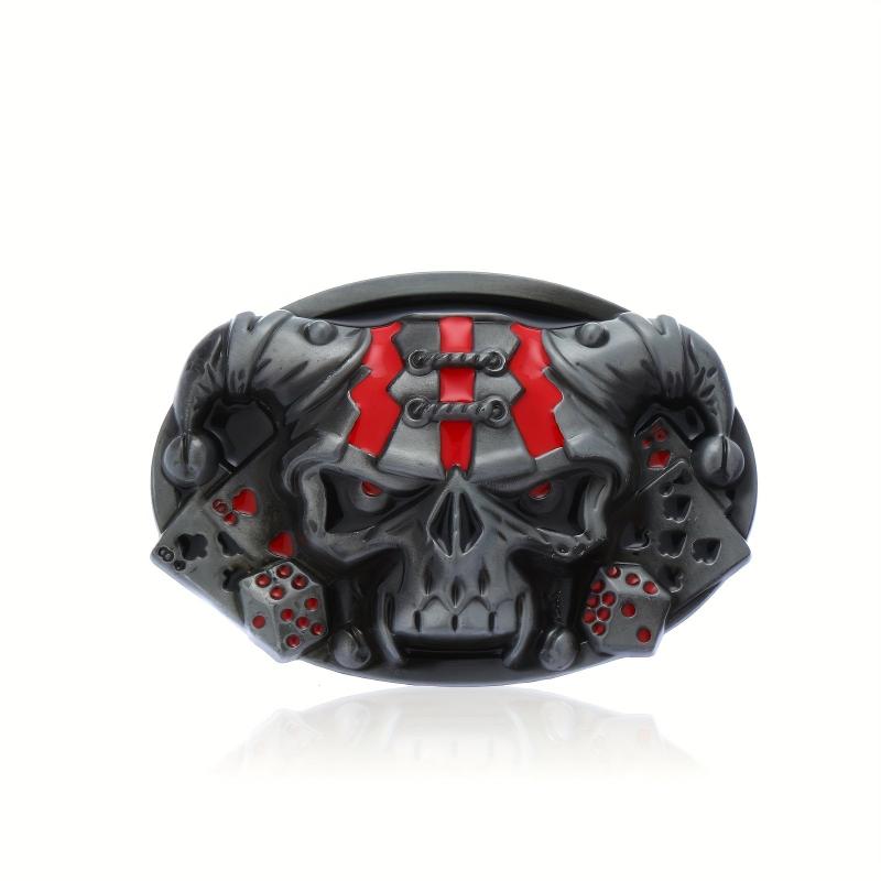 Men's Novelty Skull Belt Buckle for 3.5in Wide Belts
