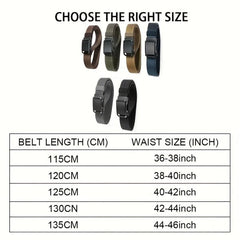Men's Nylon Belt Automatic Buckle Waistband