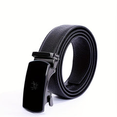 Men's Leather Business Belt Spider Pattern Automatic Buckle Belt