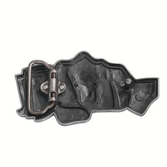 100 Dollar Bills Demon Skull Rings Metal Belt Buckle Gothic Hip hop Rock