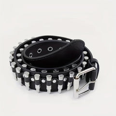 PU Leather Bullet Punk Style Belt