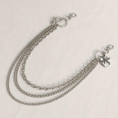 Skull Hand Heart Lock Decorative Pant Chain Waist Chains Hip Hop Rock Punk