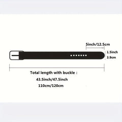 Men's Casual Business Star Pattern Belt Adjustable Decorative Belt