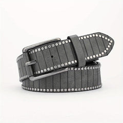 Alloy Pin Buckle PU Striped Belt for Men
