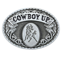Western Cowboy Belt Buckle Retro Pattern COWBOYUP Personality Buckle
