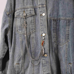Men's Six Pointed Star Leaf Pants Chain
