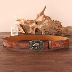 Western Cowboy Business PU Leather Belt for Men