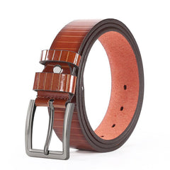 Men's PU Leather Buckle Belt For Business Man Suit Pants Trousers Jeans