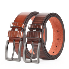 Men's PU Leather Buckle Belt For Business Man Suit Pants Trousers Jeans