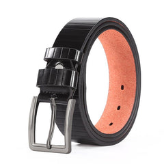Men's PU Leather Buckle Belt For Business Man Suit Pants Trousers Jeans