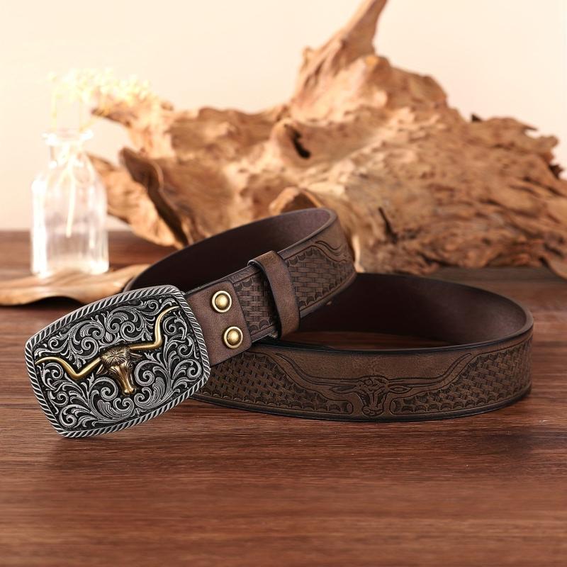 Men's Western Cowboy Retro Embossed Belt