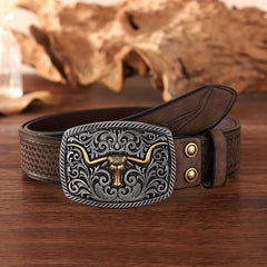 Men's Western Cowboy Retro Embossed Belt