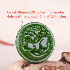 Men's Jade Pixiu Belt Buckle, Feng Shui Lucky Charm