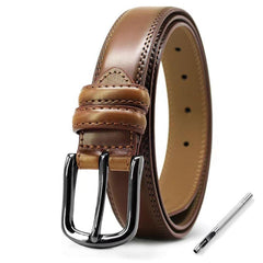 Men's Pin Buckle Belt Dress Adjustable Casual Business Metal Buckle Belt