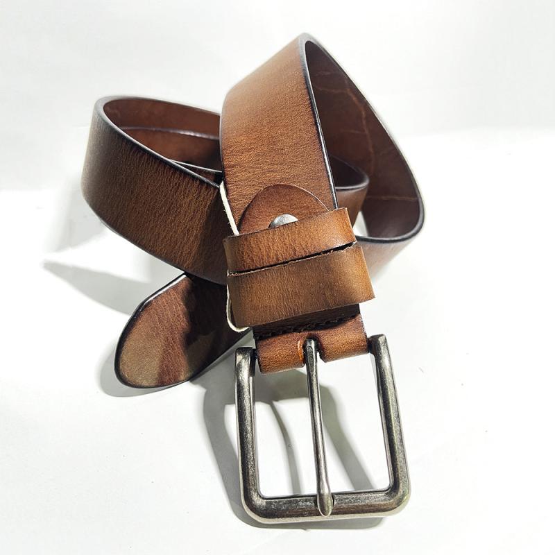 Men's Funky Leather Belt with Removable Buckle