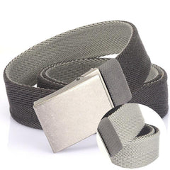 Youth Men's Silver Buckle Canvas Belt