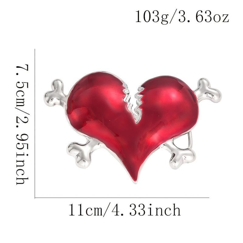 Red Love Heart Cardiac Belt Buckle Funny Charm Bone Clasp Jeans Accessory Men