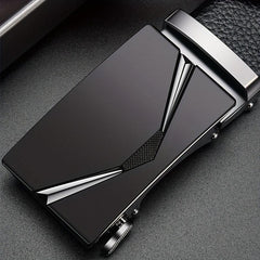 1pc Automatic Buckle Leather Belt Men