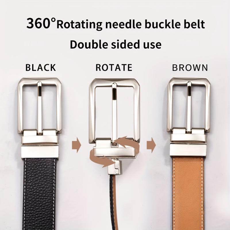 Cowhide Pin Buckle Belt Casual Business Leather Belt For Men