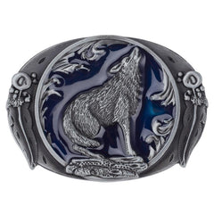 Vintage Wolf Belt Buckle Western Cowboy European American Hot