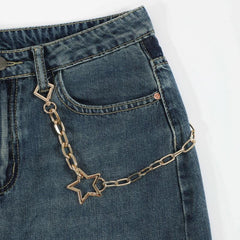 Unisex Star Necklace Pant Chain Belt Decoration