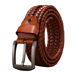 Men's Leather Belt Braided Belt Husband Boyfriends Birthday