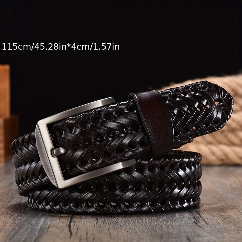 Men's Leather Belt Braided Belt Husband Boyfriends Birthday