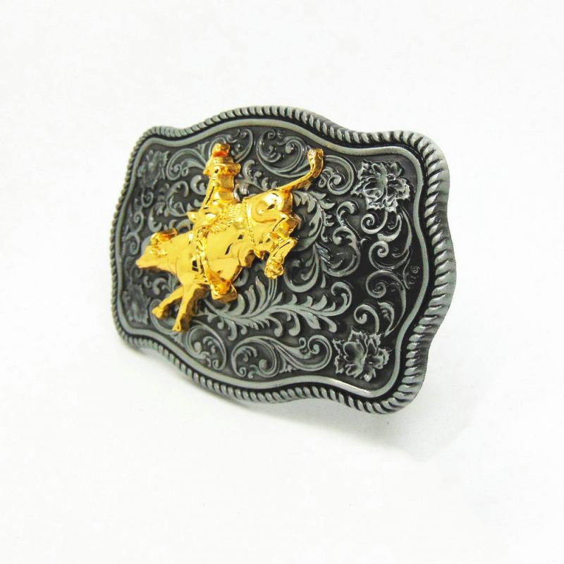 Western Cowboy Style Wave Lace Belt Buckle Knight Classic Retro Casual Belt