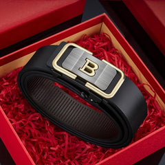 Casual Men's Belt With Toothless B Buckle High Alloy Length 47 2441inch