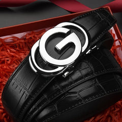 Men's Automatic Buckle Leather Belt All Match Men's Belts