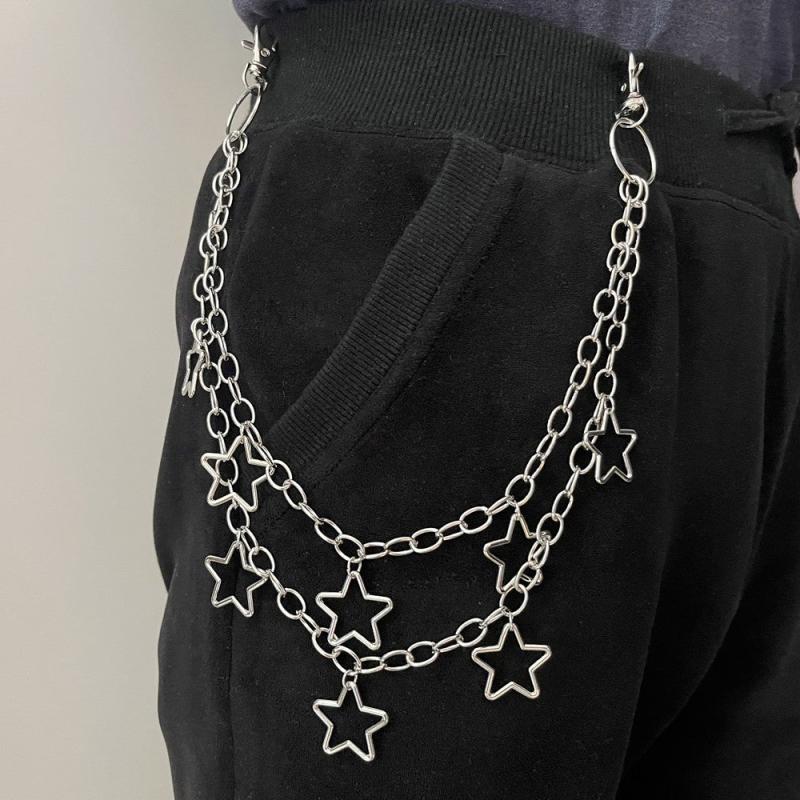 Hip Hop Vintage Car Jeans Pants Key Chain Ring For Women Men