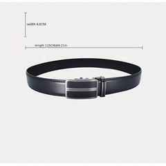 Men's Leather Belt Automatic Buckle Business Suit Waist Strap