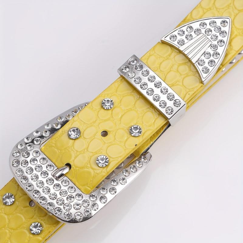Sparkle Rhinestone Western Cowboy Belt for Jeans Dress