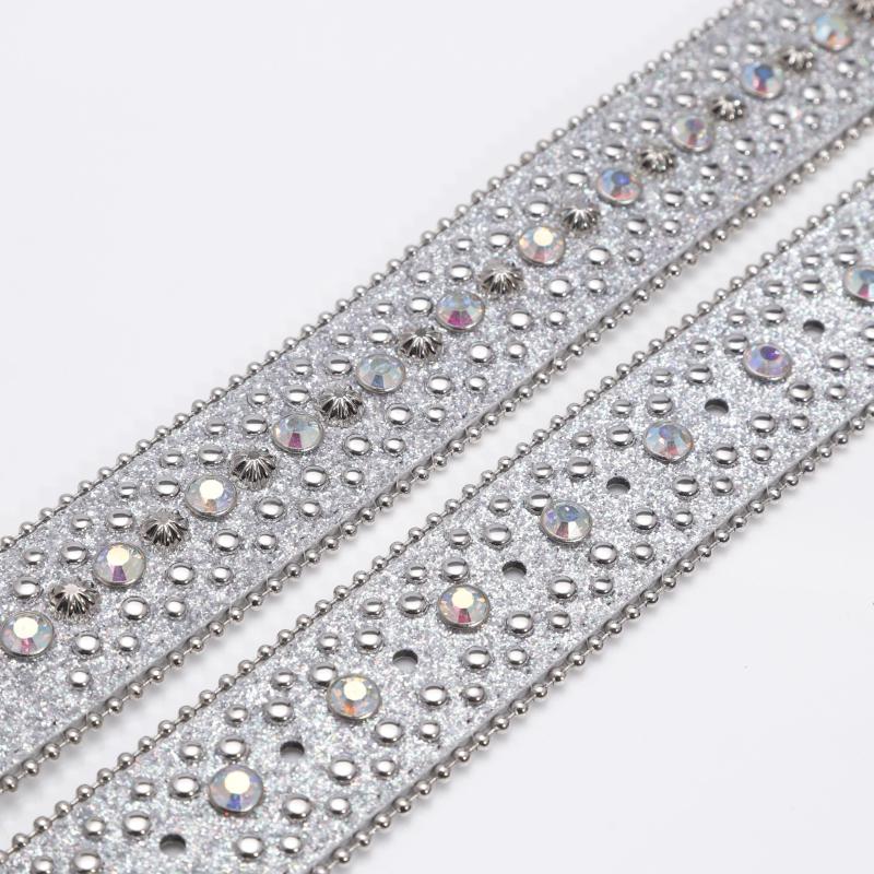 Punk Style Wide Leather Belt with Flower Alloy
