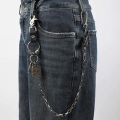 Men's Punk Hip Hop Skull Plaid Waist Chain