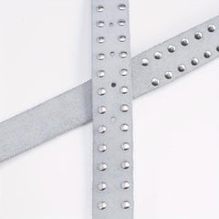 Men's 44in PU Leather Colorful Faux Diamond Belt Waist Strap