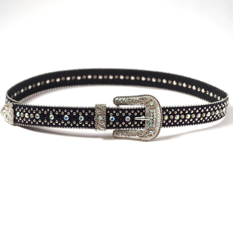 Rhinestone Belt Western Cowboy Cowgirl Crystal Studded Strap
