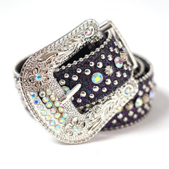 Rhinestone Belt Western Cowboy Cowgirl Crystal Studded Strap