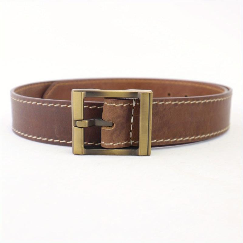 Antique Bronze Square Buckle Width 40mm Casual Leather Belt