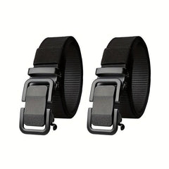 2pcs Men's Toothless Automatic Breathable Belt