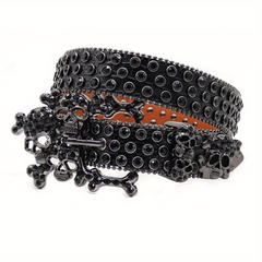 Skull Rhinestone Buckle Hip hop Punk Style Alloy Buckle