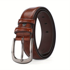 Men's Pin Buckle Belt PU Leather Casual Jeans Pants Waist Strap