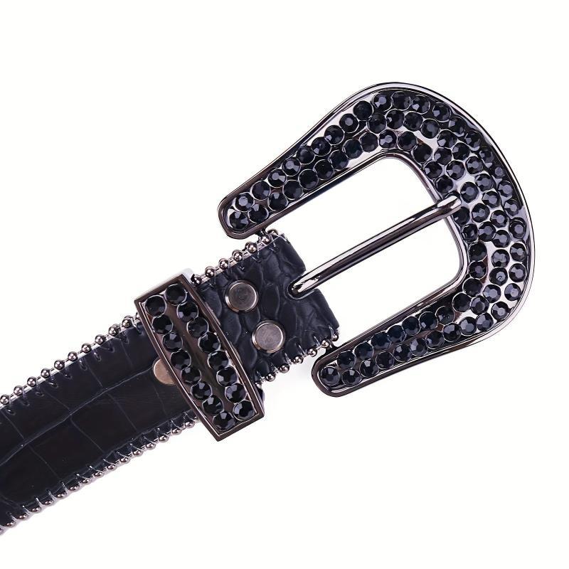 Bling Rhinestone Belt Western Cowboy Cowgirl Crystal Leather Jeans Dress